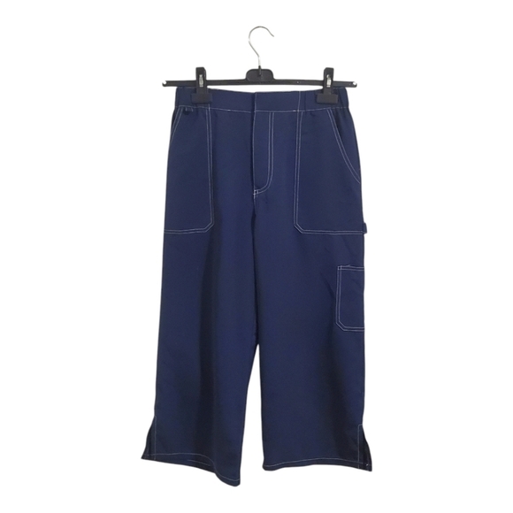 Beige Botany Womens Blue Cargo Capris Pants Size Small - Picture 1 of 7